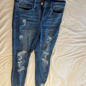 High rise vintage ankle skinny jeans